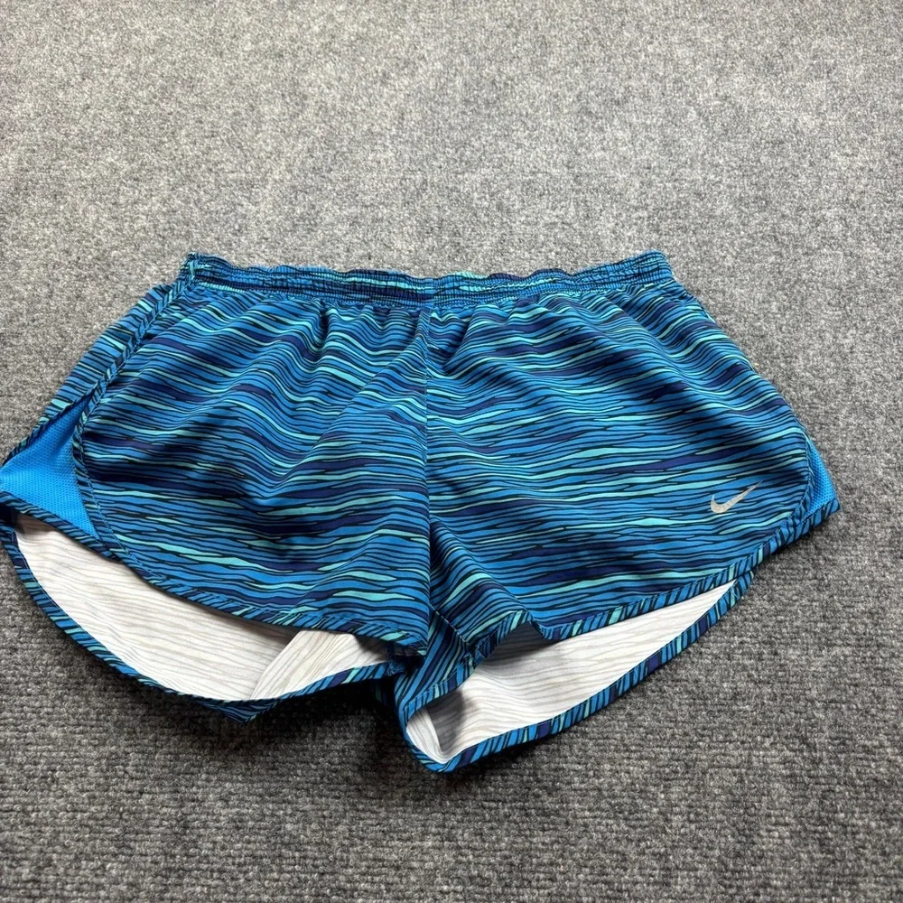 NIKE Women’s Lined Running Shorts Dri-Fit Blue & Black size: Medium